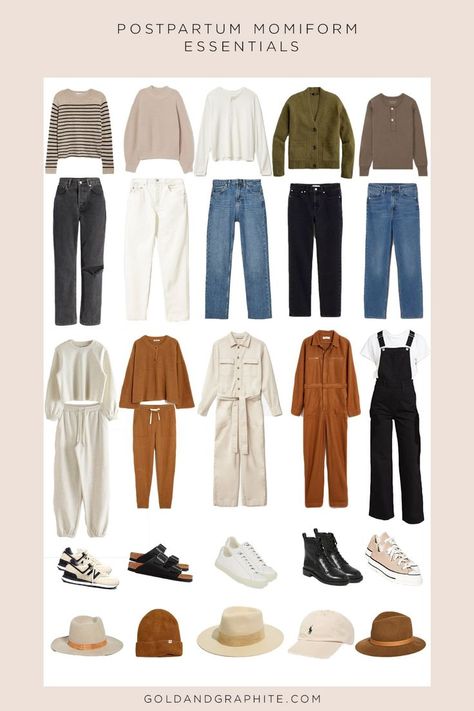 New Mom Capsule Wardrobe, Casual Mom Capsule Wardrobe, Post Partum Fall Outfit, Postpartum Winter Outfits, Fall Nursing Outfits, Postpartum Outfits Fall, Postpartum Outfits Winter, Seattle Outfits, Mom Capsule Wardrobe