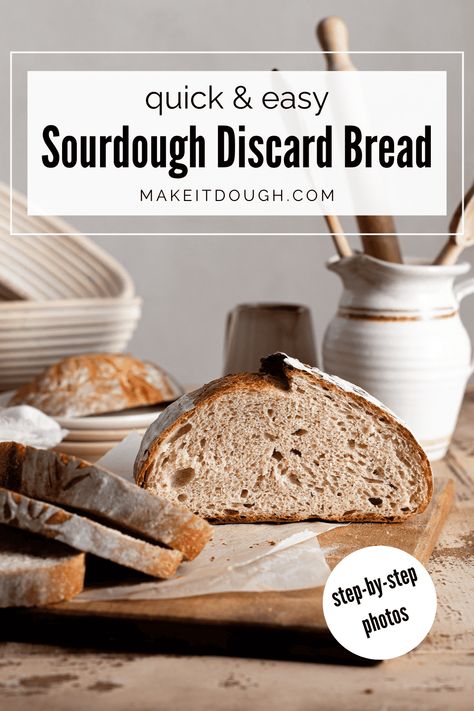 Easy Sourdough Discard Bread Recipe Discard Bread Recipe, Sourdough Discard Bread Recipe, Sourdough Discard Bread, Discard Bread, Sourdough Bread Recipes, Make Sourdough Bread, Bread Loaves, Sourdough Recipe, Sourdough Discard