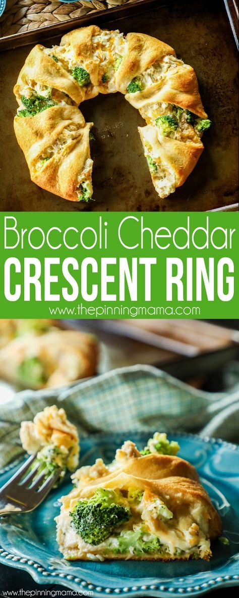 Crescent Ring Recipes, Pilsbury Recipes, Crescent Roll Recipes Dinner, Easy Delicious Dinners, Crescent Recipes, Pillsbury Recipes, Crescent Ring, Queso Cheddar, Crescent Roll Recipes