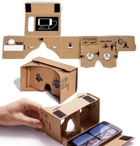 Google Cardboard - inexpensive virtual reality headset. Just bring your phone! Maker Faire, Google Cardboard, Doll Furniture Diy, Virtual Reality Headset, Diy Crafts For Kids Easy, Vr Headset, How To Make Homemade, Doll Furniture, Diy Crafts For Kids