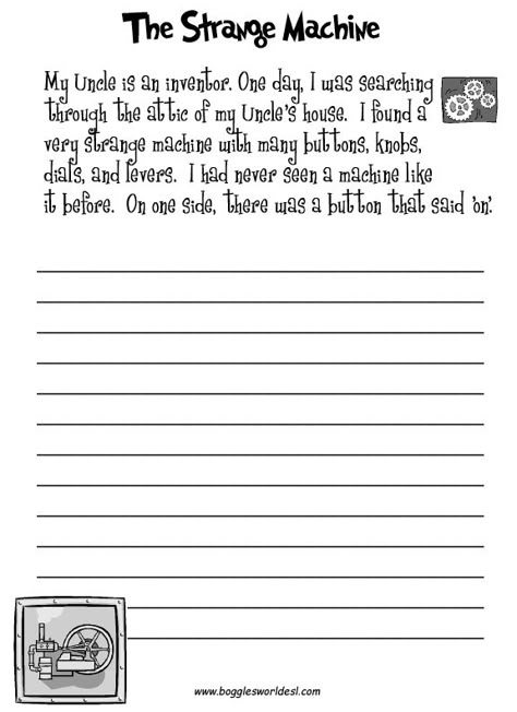 Fun creative writing prompts with worksheets. Finish The Story Writing Prompts, Writing Prompts Kids, Narrative Writing Activities, Creative Writing Worksheets, Creative Writing Exercises, Fun Writing Activities, Narrative Writing Prompts, Homework Worksheets, Creative Writing Activities