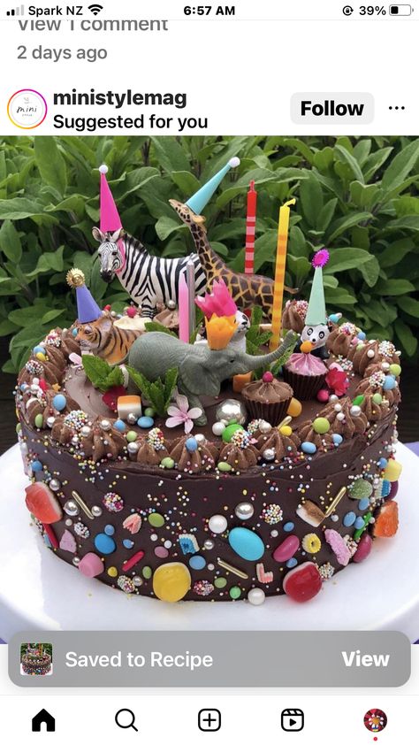 Frances Quinn, Party Animal Cake, Edible Confetti, Kids Cakes, Creative Birthday, Animal Cake, Party Animal, Birthday Cake Kids, Food Cakes