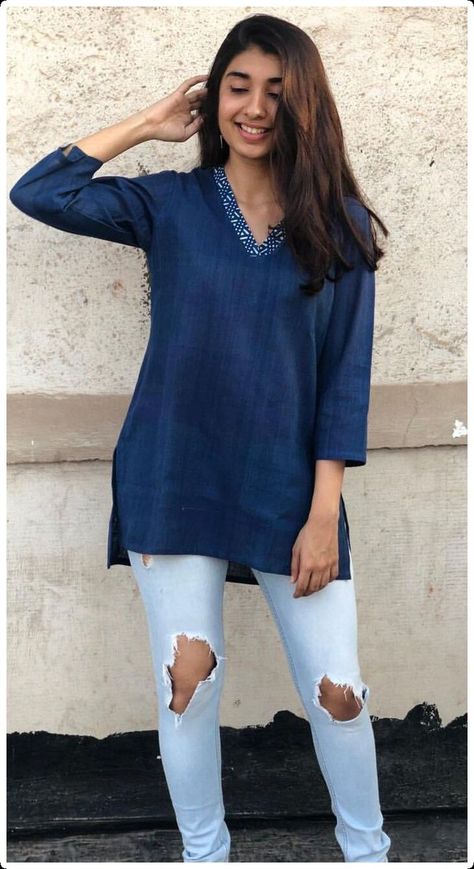 [Sponsored] 45 Most Saved Women Jeans Top Casual Tips and Tricks To Save #womenjeanstopcasual Simple Short Kurti On Jeans, Short Kurta Ideas For Women, Short Kurti On Jeans Casual, Cotton Kurta With Jeans, Kurtis For College Wear Casual, Tunic Tops With Jeans Casual, Short Cotton Kurti Designs Summer, Short Kurta Designs Women With Jeans, Short Kurti Designs For Jeans