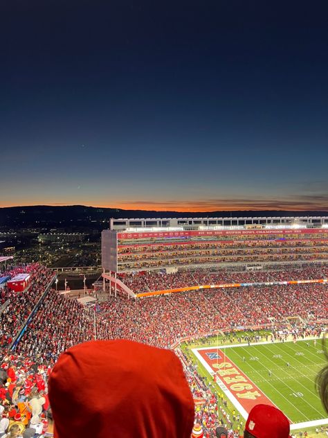 #sunset #california #sanfrancisco49ers #football #sunday Super Bowl 49ers, Super Bowl Aesthetic, Superbowl Aesthetic, 49ers Aesthetic, 49ers Game, Sunset California, 49ers Super Bowl, Superbowl Game, Vision 2024