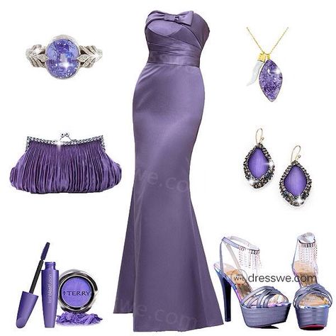 Purple wedding Purple Dress Formal Classy Long, Purple Dress Formal Classy, Purple Dress Formal, Royal Outfits Classy, Dresses Polyvore, Chic Evening Dress, Plus Size Fall Outfit, Royal Outfits, Classy Dress Outfits