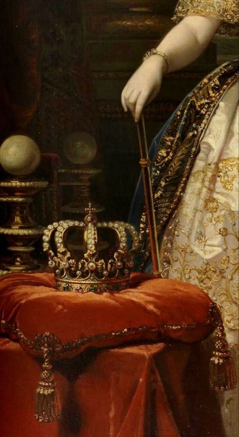 Crown Painting, Crown Aesthetic, Spain Aesthetic, Baroque Painting, Rennaissance Art, Queen Aesthetic, Royal Aesthetic, Royal Art, Throne Room