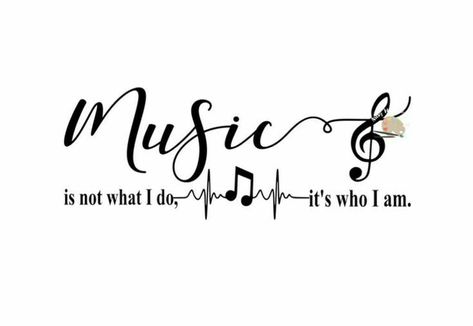 Music Heartbeat, Music Silhouette, Music Notes Tattoo, Music Notes Art, Inspirational Music Quotes, Music Tattoo Designs, Angel Pin, Music Drawings, Cup Decal