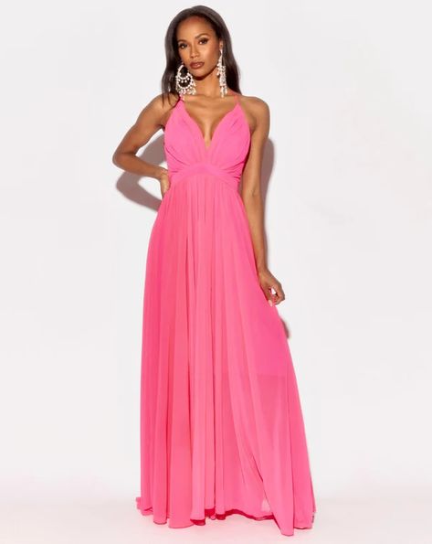 Fabulous Dresses - Meghan Fabulous Full Length Skirt, Full Length Skirts, Pink Maxi, Enchanted Garden, Medium Dress, Fabulous Dresses, Pink Maxi Dress, Bra Cups, Flowing Maxi Dress