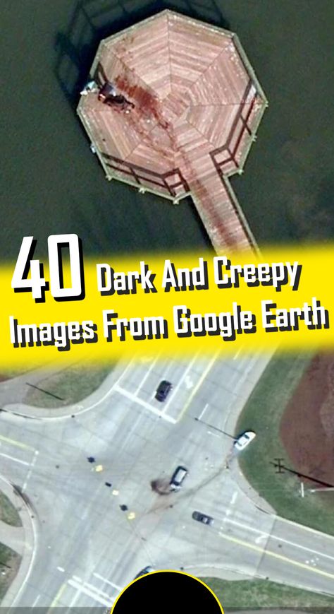 Google Earth has given us a new perspective of the world. It’s one of the first times that anyone at any time can explore the world from the comfort of their own home. Christopher Columbus would be rolling in his grave if he knew how easy it is to see the world now. Weird Places On Google Earth, Google Earth Creepy, Creepy Google Maps, Dark And Creepy, Mysterious Places On Earth, Weird Photos, Eerie Places, Ghost Sightings, Unusual Pictures