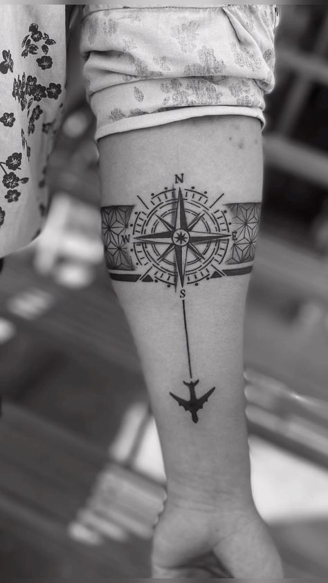 Dm yes if you want this type of tattoo Geomatics compass arm band tattoo Tattoo @artline_artist_tattoo For tattoo appointment … | Instagram Men’s Tattoo Arm Band, Compass Arm Band Tattoo, Arm Band Tattoo Designs For Men, Band Tattoo For Men, Men's Tattoo Ideas Arm, Tattoos For Forearm, Arm Band Tattoos For Men, Arm Band Tattoo Designs, Man Arm Tattoo