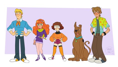 Mystery Gang Redesign, The Mystery Gang, Scooby Gang Redesign, Shaggy Scooby Doo Redesign, Scooby Doo Gang Redesign, Mystery Gang Fanart, Mystery Incorporated Fanart, Shaggy Redesign, Velma Redesign