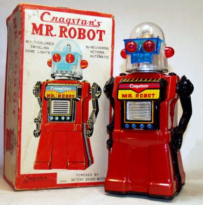 Vintage Cragstan Mr. Robot Japan Tin Toy with Box | #167584505 Vintage Robots, Mr Robot, Dome Lighting, Robot Toy, Tin Toys, Super Clean, Vintage Tin, Vintage Japanese, Vintage Toys