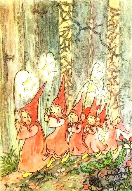 R. Busch-Schumann Forest Dark, Nursery Illustration, 동화 삽화, Storybook Art, Fairy Illustration, Into The Forest, Fairytale Illustration, Fairytale Art, Baby Art