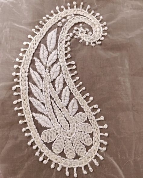 Chikankari shadow work embroidery motif Chikankari Design, Shadow Work Embroidery, Shadow Embroidery, Embroidery Motif, Hand Embroidery Flowers, Embroidery Motifs, Shadow Work, Hand Embroidery Designs, Sewing Techniques