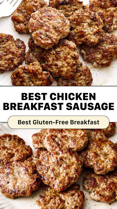 Chicken breakfast sausage recipe. Ground Chicken Patties, Chicken Breakfast Sausage, Breakfast Sausage Recipe, Italian Sausage Recipes, Chicken Breakfast, Sausage Recipe, Chicken Patties, Breakfast Meal, Breakfast Sausage