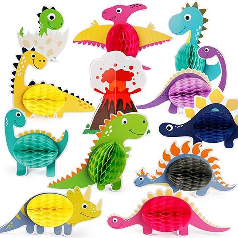 Mocoosy 12 PCS Dinosaur Party Honeycomb Centerpieces for Table Decorations, Little Dino Center Piece Table Topper for Kids Dinosaur Theme Birthday Party Baby Shower Dino Honeycomb Ball Decorations : Amazon.co.uk: Toys & Games Tissue Paper Centerpieces, Dinosaur Theme Party Decorations, Dinosaur Baby Shower Theme, Animal Party Favors, Dinosaur Party Decorations, Dinosaur Party Supplies, Dinosaur Party Favors, Party Table Centerpieces, Unicorn Party Favors