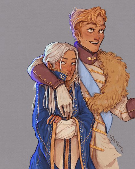 Alina and Nikolai redraw :)) Nikolai And Alina Fanart, Alina And Nikolai, Soc Fanart, Grishaverse Fanart, Grishaverse Books, Bone Books, Grisha Trilogy, The Darkling, Shadow And Bone