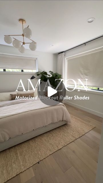 Sabrina Tan Langlois on Instagram: "Amazon Motorized Blackout Roller Shades 🤌🏼  𝐇𝐨𝐰 𝐭𝐨 𝐒𝐡𝐨𝐩: • Comment YES PLEASE and I’ll send you links to shop! • Make sure you’re following me @thesabrinatan to receive the link in DMs • OR click link in my bio  【8% off 】discount code: GWSabrina *code valid till June 30  What I Ordered:  * Motorize Roller Shades * Solar Power * 100% Blackout  * Linen Beige * Fabric wrapped bar & cassette  * Alexa Zigbee Alexa Motor * @GraywindBlinds #graywindblinds  DIY blinds, Custom shades, motorized blackout roller shades, Amazon home, Amazon finds, affordable roller shades, smart home, Amazon custom shades, bedroom shades #amazonfinds #amazonmusthaves #amazonhome #rollershades" Bedroom Shades And Blinds, Blinds For Windows Bedrooms, Blackout Shades Bedrooms, Roller Shades Bedroom, Home Amazon Finds, Roll Down Shades, Roller Blinds Bedroom, Motorized Roller Shades, Window Roller Blinds