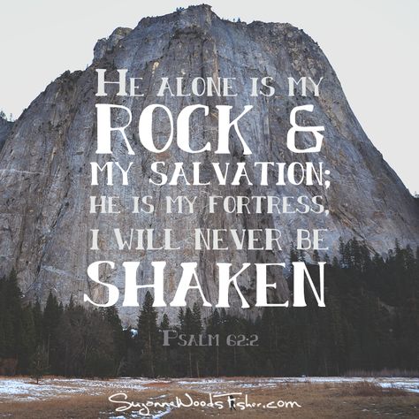 “My soul finds rest in God alone; my salvation comes from him. He alone is my rock and my salvation; he is my fortress, I will never be shaken.” Psalm 62:2 God My Rock, My Rock, The Lord Is My Rock, God Is My Rock, Jesus Is My Rock, Woord Van God, Psalm 62, In Christ Alone, For God So Loved The World