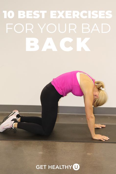 Low Back Strengthening Exercises, Exercise For Bad Back, Exercise For Back Pain, Exercise For Back, Core Exercises For Women, Sore Back, Back Strengthening Exercises, Good Back Workouts, Flexible Back