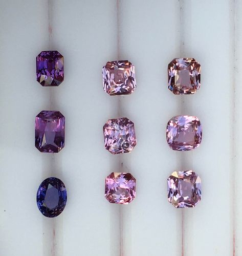 Purple Diamond Engagement Ring, Pink Sapphire Ring Rose Gold, Sapphire Ring Rose Gold, Purple Diamond Ring, Purple Engagement Rings, Lavender Ring, Peach Sapphire Rings, Purple Sapphire Ring, Pink Sapphire Ring Engagement