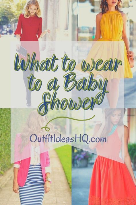 Here are 28 great outfits to wear to a baby shower.  Find outfits to wear to a summer baby shower, a winter baby shower, a fall baby shower and a spring baby shower. Find out how to accessorise your outfit with the right heels, sandals, bags, belts, and statement jewellery. Find how to dress semi-formal or casual to a baby shower. Find how to wear skinny jeans, dress pants, dresses, blazers and skirts to a baby shower. Find out what to wear to your own baby shower via OutfitIdeasHQ Babyshower Outfit For Guest Spring What To Wear Casual, How To Dress For A Babyshower As A Guest, Outfits To Wear To A Babyshower As A Guest, What To Wear To A Babyshower As A Guest Outfit, What To Wear To A Baby Shower As A Guest, Baby Shower Attire For Guests, What To Wear To A Baby Shower Guest, Outfit Para Baby Shower, Baby Shower Outfit For Guest Summer