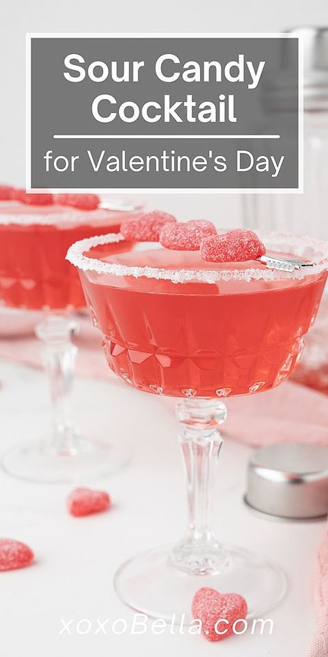 Sour Candies, Strawberry Cocktail, Candy Strawberry, 4th Of July Cocktails, Valentine Cocktails, Strawberry Cocktails, Candy Cocktails, Candy Drinks, Sour Cocktail