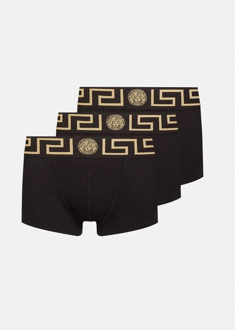 Versace Greca Border Trunks for Men | US Online Store Designer Boxers, Men Boxers, Versace Logo, Versace Home, Versace Jeans Couture, Versace Jeans, Versace Men, Men's Collection, Mens Socks