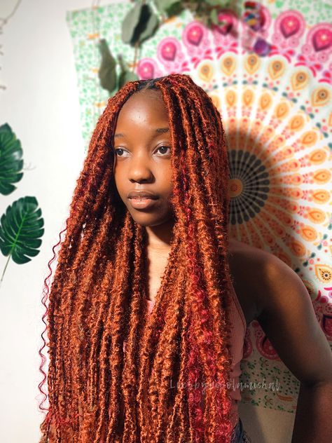 Fauxlocs Ginger Bohemian Locs, Bohemian Soft Locs, Locs Ginger, Bohemian Pictures, Bohemian Locs, Soft Locs, Locs, Ginger, Black Women