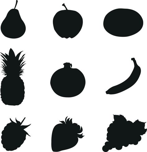 Vector Silhouette, Vector Art, Vector Free, Royalty Free, Composition, Clip Art, For Free, Fruit, Art