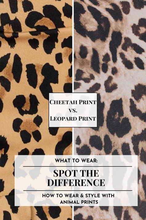 Trying to decide between cheetah and leopard print in your wardrobe? Both are trending in women’s fashion, but each has its own vibe! Cheetah prints are bold and dynamic, perfect for dresses and tops that make a statement. Leopard prints are versatile classics that add a touch of elegance to any clothing piece. Learn more of the nuances of these viral animal prints by clicking on the link below to the full article that reveal the difference and how to style them into your #OOTD. Leopard Print Combinations, How To Wear Leopard Print, Leopard Accessories, Cheetah Print Shoes, Leopard Outfits, Trendy Crop Tops, Leopard Prints, Printed Fashion, Spot The Difference