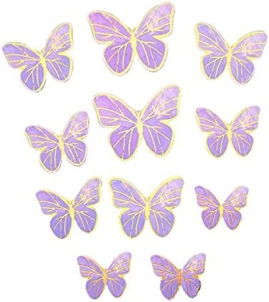 Amazon.com: GEORLD 44Pcs Gold Pink Purple Lively 3D Butterfly Cupcake Topper Birthday Wedding Party Cake Wall Butterflies Food Decorations Color Mixed Size : Everything Else Butterfly Cake Topper Printable, Butterfly Food, Butterfly Cake Decorations, Butterfly Cupcake Toppers, Butterfly Cupcakes, Butterfly Cake Topper, Food Decorations, Butterfly Nursery, Butterfly Cake