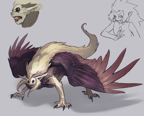 Owl Wizard, Kaiju Design, Magical Creature, Fiction Idea, Monster Concept Art, Creature Concept Art, Monster Art, Creature Concept, Creature Design