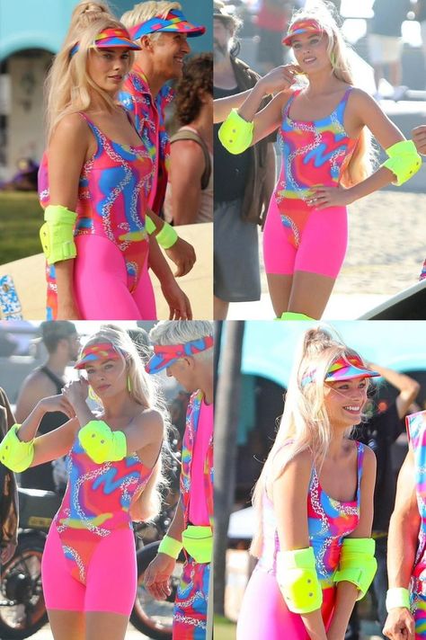 Neon Workout Outfit 80s, Miami Costume Party, 80s Pilates Costume, 80s Workout Hair, 80s Fitness Costume, Aerobics Barbie, 80s Aerobics Outfit, Aerobics Costume, Miami Vice Party Outfit