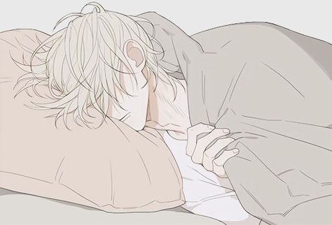 Sleep well jian yi ☺️☺️ Drawing Sleeping, Anime Hairstyle, Male Anime, Sweet Boyfriend, Sleep Aid, Good Boy, Sleep, Bed, Anime