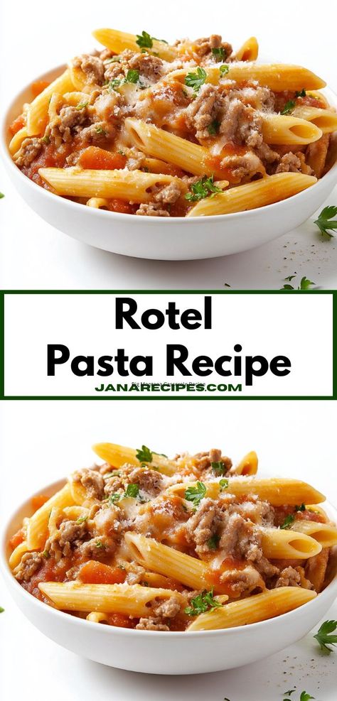 Looking for a flavorful and satisfying dish? This Rotel Pasta Recipe is a delicious blend of zesty tomatoes and creamy cheese. It’s an easy dinner idea that the whole family will love. Rotelle Recipes, Recipes Using Rotel Tomatoes, Rotelle Pasta Recipes, Rotel Pasta Ground Beef, Rotel Spaghetti, Rotel Pasta, Rotini Pasta Recipes, Rotel Recipes, Crockpot Pasta