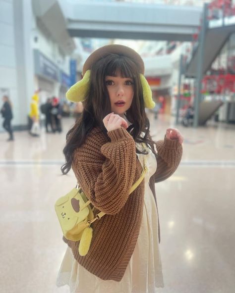 “ Friends are always there to help “ ✧･ﾟ: *✧･ﾟ:* ✧･ﾟ: *✧･ﾟ:* ✧･ﾟ: *✧･ﾟ:* Pompompurin fever , had sm fun with my Sanrio cos group on Sunday @megaconlive ! ♡ Character: Pompompurin ♡ #pompompurin #pompom #sanrio #sanriopompompurin #sanriocosplay #pompompurincosplay #cosplaygroup #groupcosplay #cosplay #megacon #megaconlive #megaconbirmingham Sanrio Outfits Pompompurin, Sanrio Characters Costumes, Pompompurin Halloween Costume, Pom Pom Purin Cosplay, Pompompurin Makeup, Pompompurin Costume, Pompom Sanrio, Pompompurin Cosplay, Sanrio Cosplay