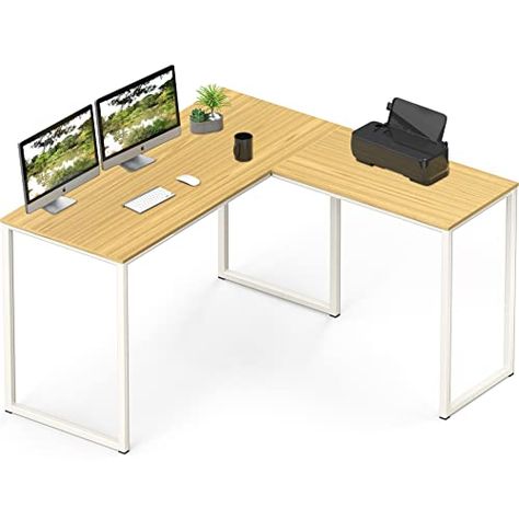 Small L Shaped Desk, Oak Home Office, Home Computer Desk, Desk Oak, Studio Bedroom, Computer Desks For Home, Corner Computer Desk, Home Office Furniture Desk, Dimension 20