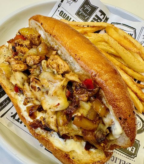 Chicken Cheesesteaks Salmon Stuffed With Crab, Chicken Cheesesteak Recipe, Chicken Cheesesteaks, Shrimp Stuffing, Chicken Philly Cheesesteak, Salmon Stuffed, Crab Stuffed Salmon, Chicken Cheesesteak, Jerk Chicken Wings