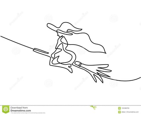 Fine Line Witch Tattoo, Drawing Cookies, Witch On Broom, Bicycle Tattoo, Stick Drawings, Egypt Tattoo, Witch Tattoo, Stick Figure Drawing, Flying Witch