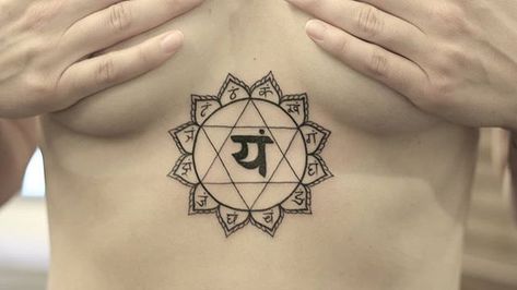 Anahata Chakra Tattoo, Anahata Tattoo, Tattoo Planning, Word Tattoo Ideas, Chakra Tattoo, Yoga Tattoos, Anahata Chakra, Word Tattoo, C Tattoo