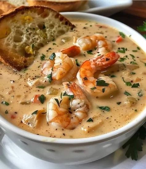 Paula deen lovers | **𝗪𝗔𝗥𝗡𝗜𝗡𝗚  | Facebook Crab And Shrimp Recipes, Shrimp Soups, Stanley Tucci Recipes, Crab And Shrimp Seafood Bisque, Tucci Recipes, Bisque Recipes, Seafood Bisque Recipe, Cooking Crab, Ckd Recipes