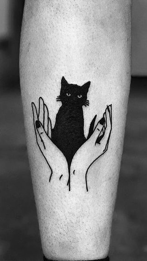 Embrace Your Dark Side, Black Cat Tattoos, Witch Tattoo, Inspiration Tattoos, Cat Tattoo Designs, Initial Tattoo, Friend Tattoos, Tattoo Designs For Women, Line Tattoos