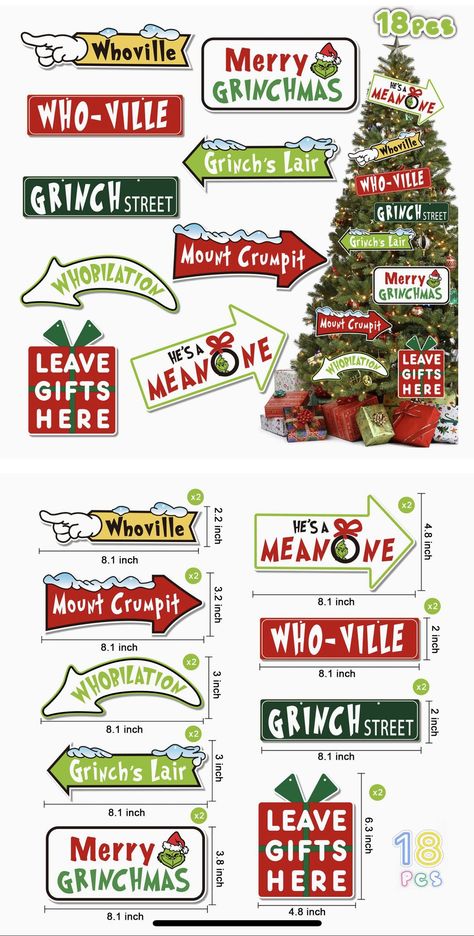 #christmasdecor #affordabledecor #holidaydecor #christmas2024 #diydecor #festiveideas #budgetfriendly #homeinterior #decoratingideas #boredpanda Grinch Themed Tree, Merry Grinchmas Sign, Grinch Signs, Grinch Theme Christmas, Christmas Gift Exchange Ideas, Grinch Sign, Winter Wonderland Card, Creative Christmas Cards, Gift Exchange Ideas