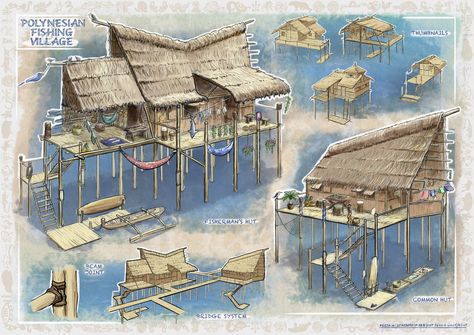 Feng Zhu Design Feng Zhu Design, Feng Zhu, Mid Term, Minecraft Architecture, House Drawing, Prop Design, Ancient Architecture, Environment Design, Fishing Villages