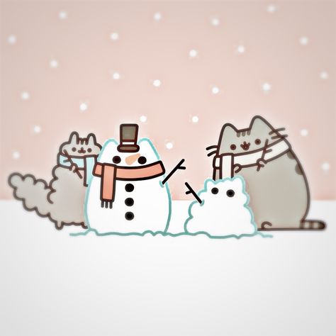 Pusheen Christmas Wallpaper Iphone, Pusheen Fall Wallpaper, Pusheen Wallpaper Winter, Pusheen Background Laptop, Cute Pusheen Wallpapers For Laptop, Anime Computer Wallpaper, Christmas Wallpaper Ipad, Mint Wallpaper, Pusheen Cute