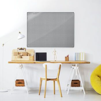 Gingham Design Large Magnetic Kitchen Noticeboard By Beyond The Fridge | notonthehighstreet.com Memo Wall, Kitchen Notice Board, Metal Wall Art Panels, Wall Art Panel, Magnetic Memo Board, Notice Boards, Get Organised, Notice Board, Board Wall