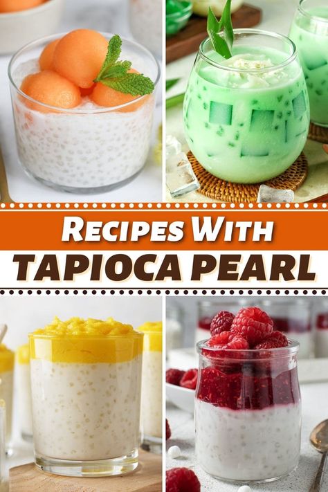 Desserts With Tapioca Pearls, Coconut Tapioca Pudding Thai, What To Do With Tapioca Pearls, Recipes Using Tapioca Pearls, Asian Tapioca Dessert, Tapioca Pearl Dessert, Small Pearl Tapioca Recipes, Minute Tapioca Recipes, Tapioca Breakfast Recipes