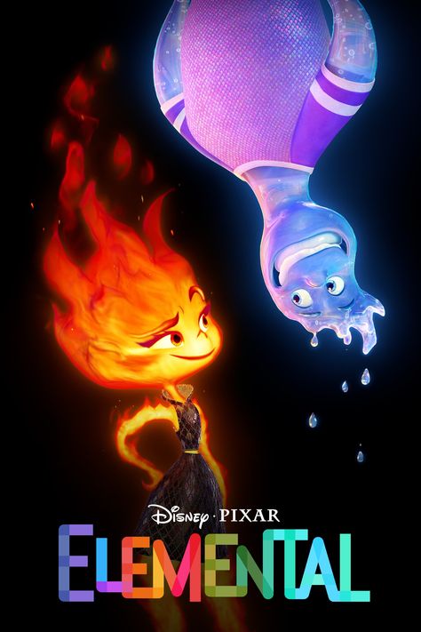 Elemental Fanart, Pixar Elemental, Disney Elemental, Good Luck Gif, Fire Element, Disney Boys, Walt Disney Pictures, Animation Movie, Water Element