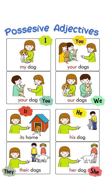 Teaching Materials English, English Learning Materials, Possessive Adjectives For Kids, Possessive Adjectives Worksheets, Adjectives For Kids, Esol Resources, Adjectives In English, Adjectives Worksheet, Teaching Adjectives